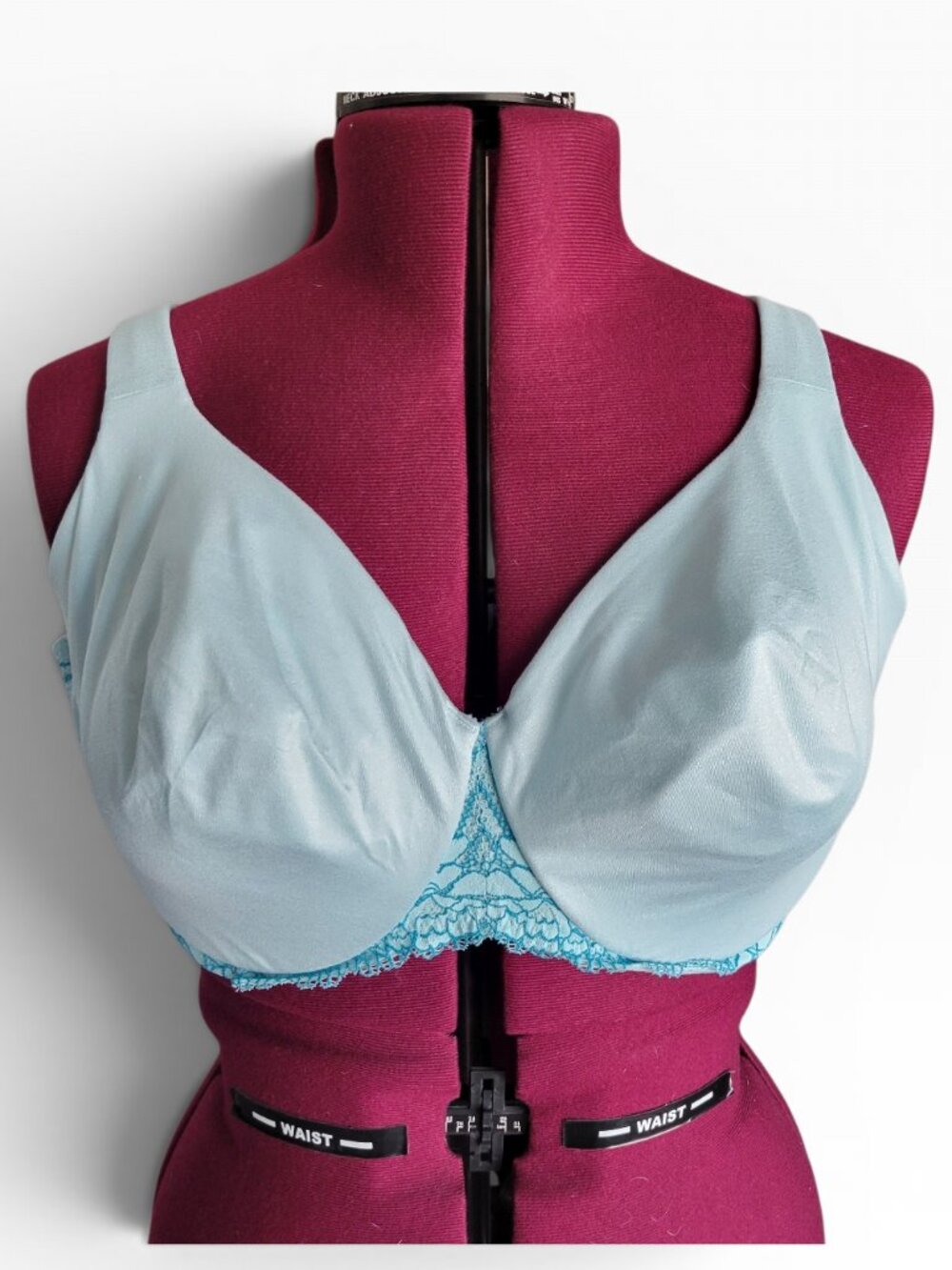 Cacique Unlined Full Coverage Bra Light Blue  (Size 46DDD)